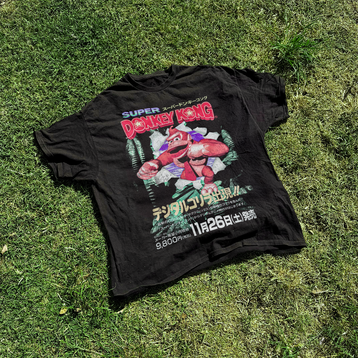 Vintaged 'Super Donkey Kong' Japanese SNES Washed Black Tee product image 1