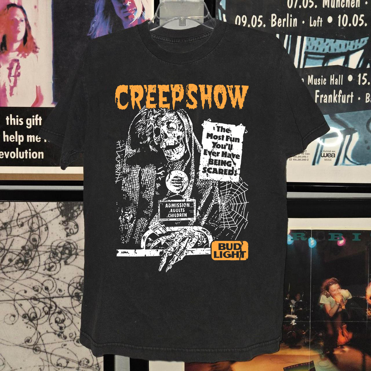 87 Budlight Creepshow Special Collab Vintage Black T-Shirt product image 1