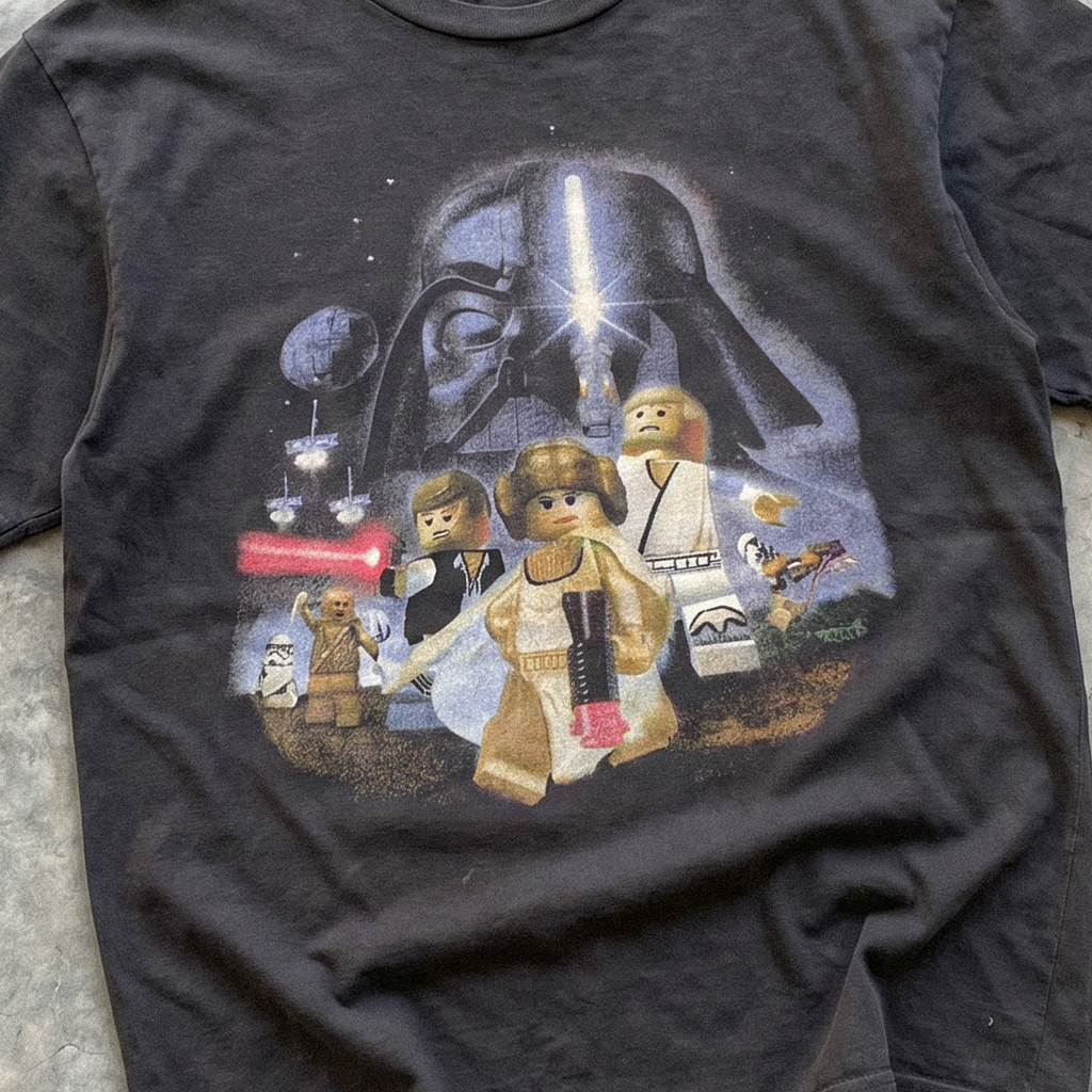 Lego Stars Wars 'A New Hope' Washed Black T-Shirt product image 2
