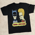 90'S Beavis & Butthead X Batman & Robin Parody Black T-Shirt product image 1