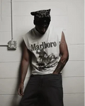 'Rugged' Man Vintage White Cut Off Tee product image 1