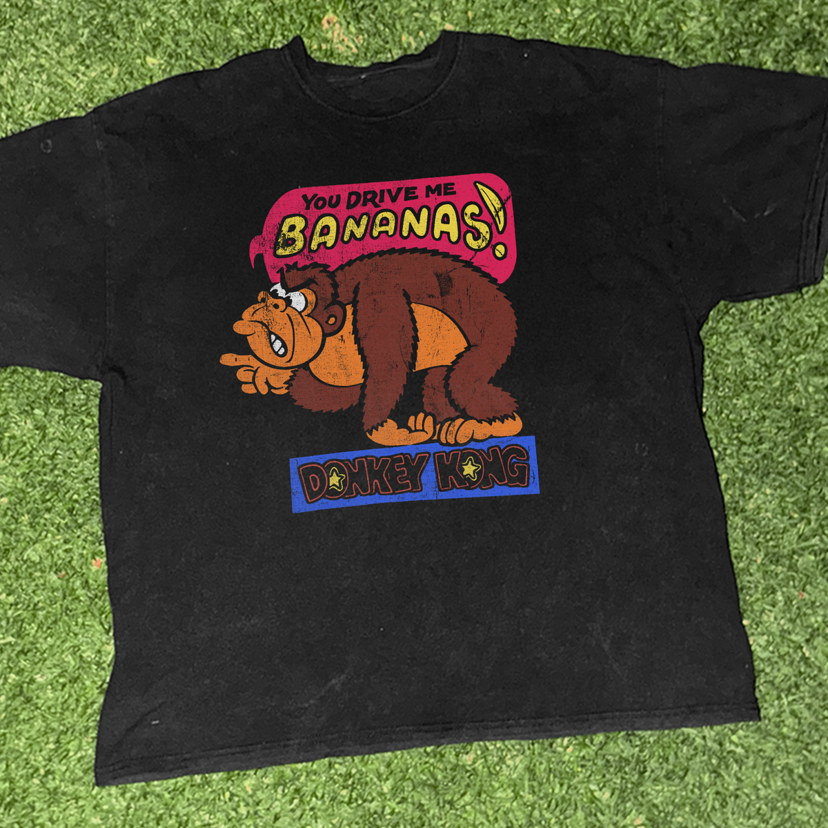 Sweet 80s 'You Drive Me Bananas' Vintage Washed Black Tee product image 2