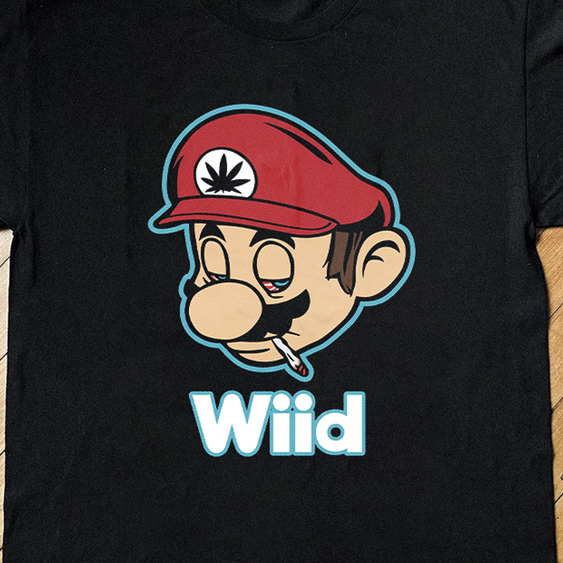 Wiid Mario Parody Black Tee product image 2