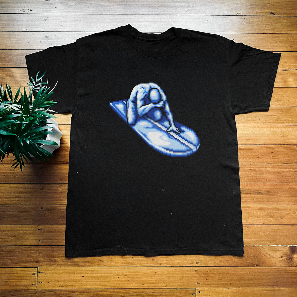 80S Slvr Surfer Nes 'Death Screen' Black T-Shirt product image 2