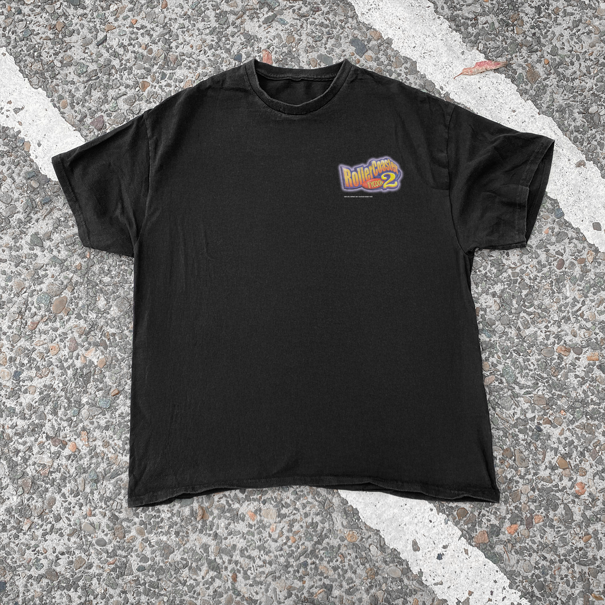 Rollercoaster Tycoon 2' Vintage Wash Black Tee product image 3