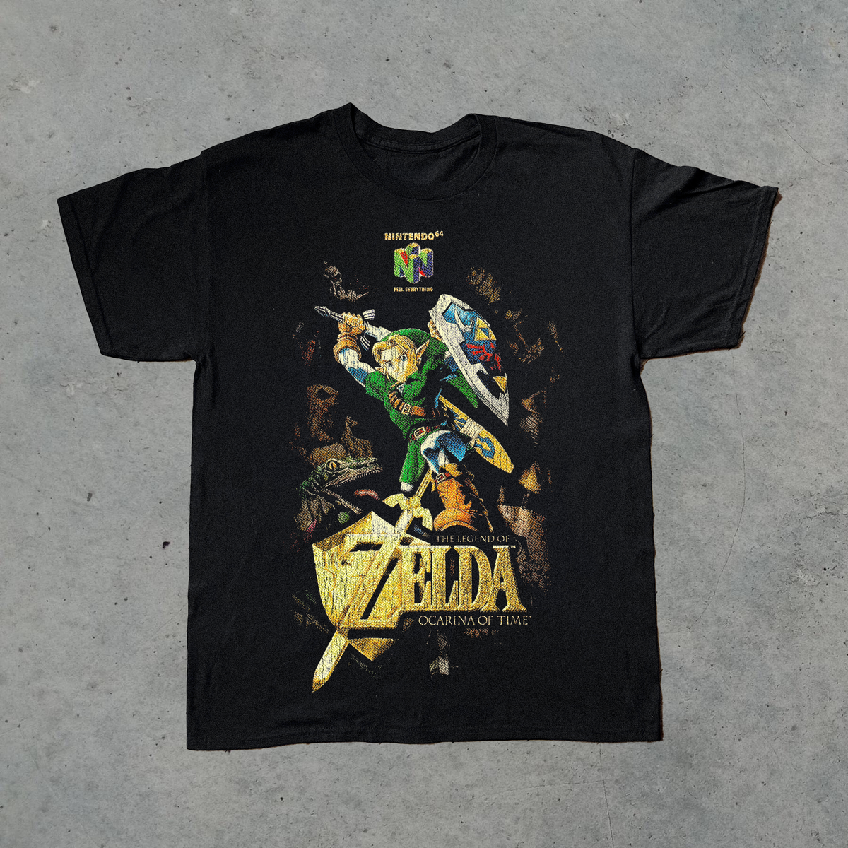 98 The Legend Of Zelda Ocarina Of Time Promo Black T-Shirt product image 1