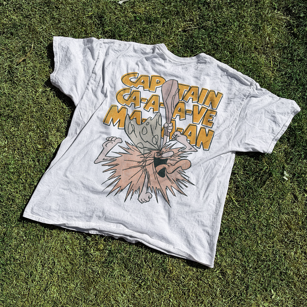 Captain Caveman 'Unga Bunga' Vintage Washed White Tee product image 2