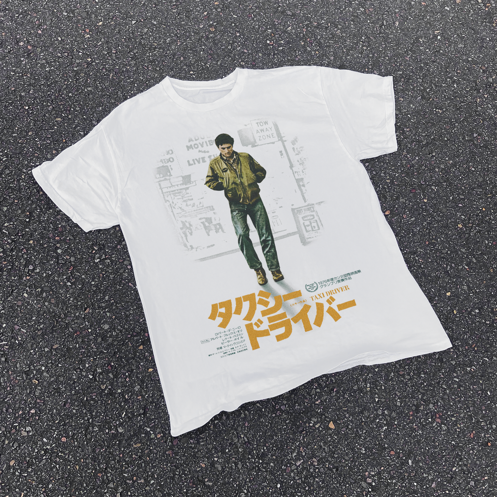 Japanese 'Taxi Driver' 1976 Vintage Washed White Tee product image 1