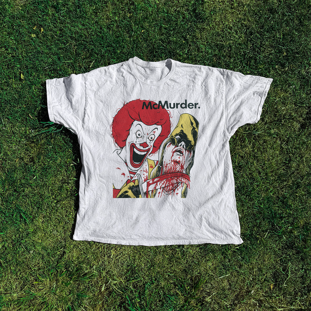 Gruesome 'Mc Murder ' Vintage Washed White Tee product image 1