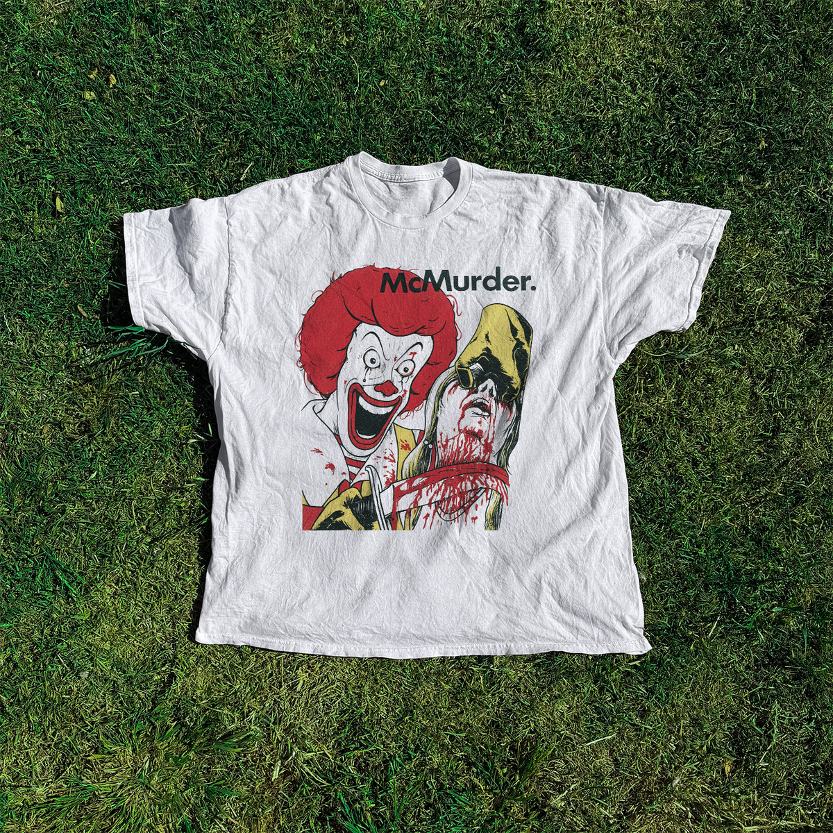 Gruesome 'Mc Murder ' Vintage Washed White Tee product image 1