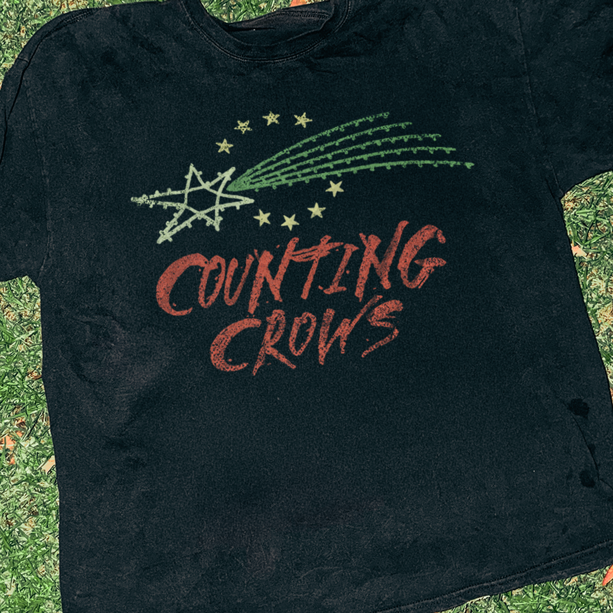 90s Counting Crowd 'Star Logo' Vintage Washed Black Tee product image 2