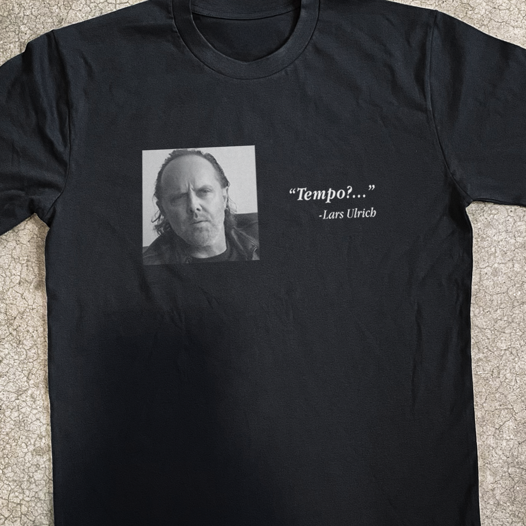 Lars Ulrich 'Tempo?' Classic Black Tee product image 3