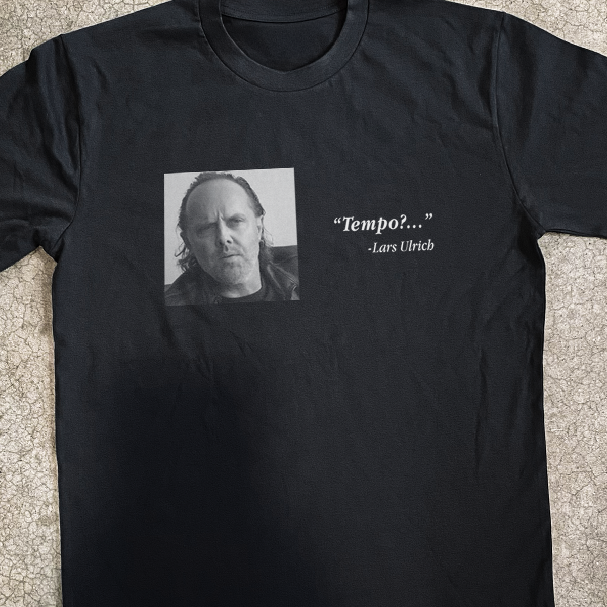 Lars Ulrich 'Tempo?' Classic Black Tee product image 3