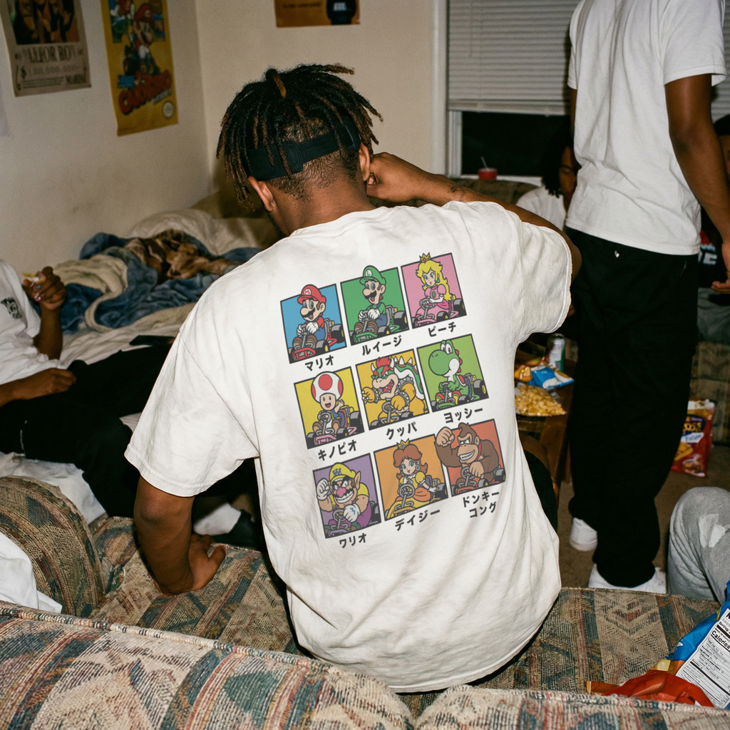 MarioKart 64 'Character Select' Vintage Washed White Tee product image 4