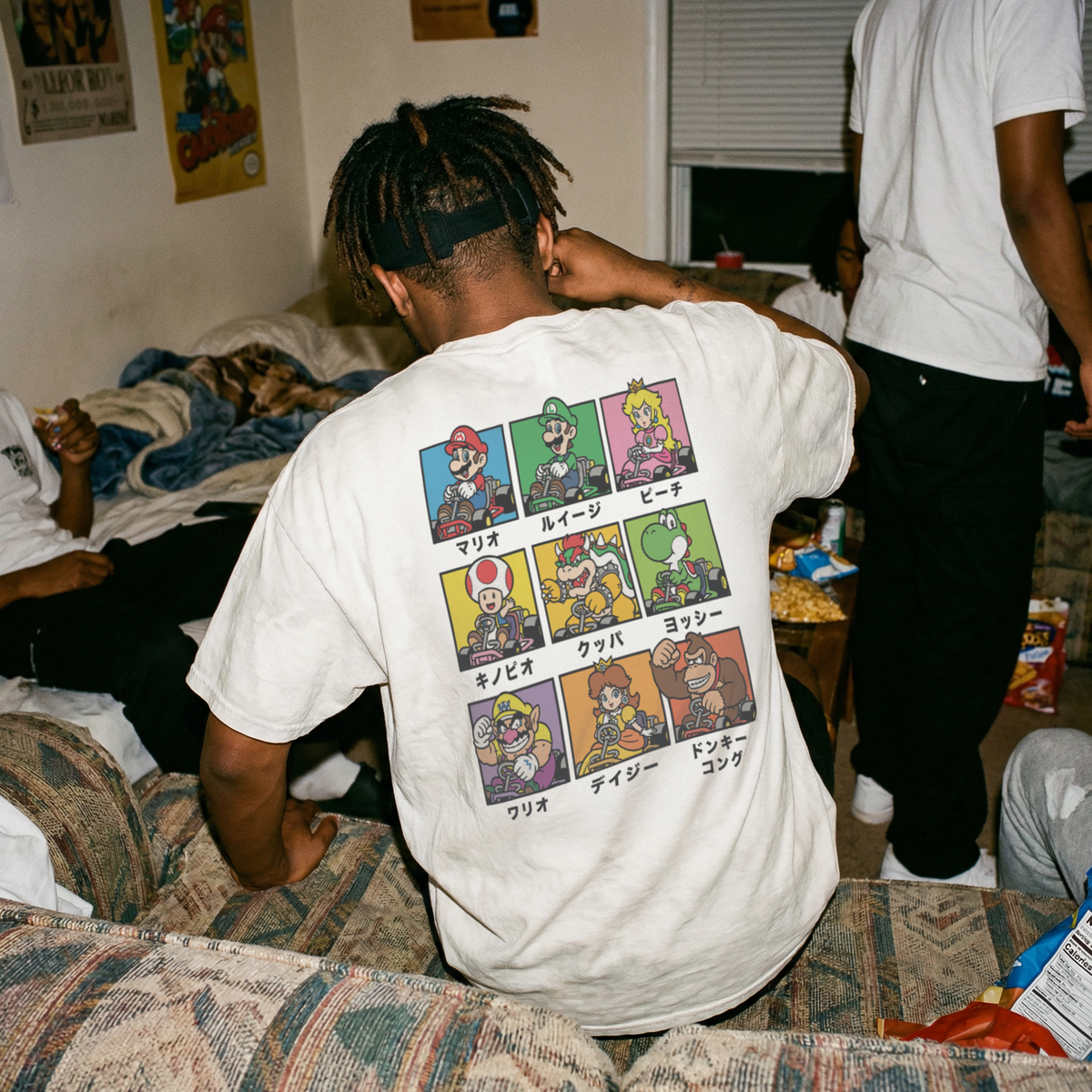 MarioKart 64 'Character Select' Vintage Washed White Tee product image 4
