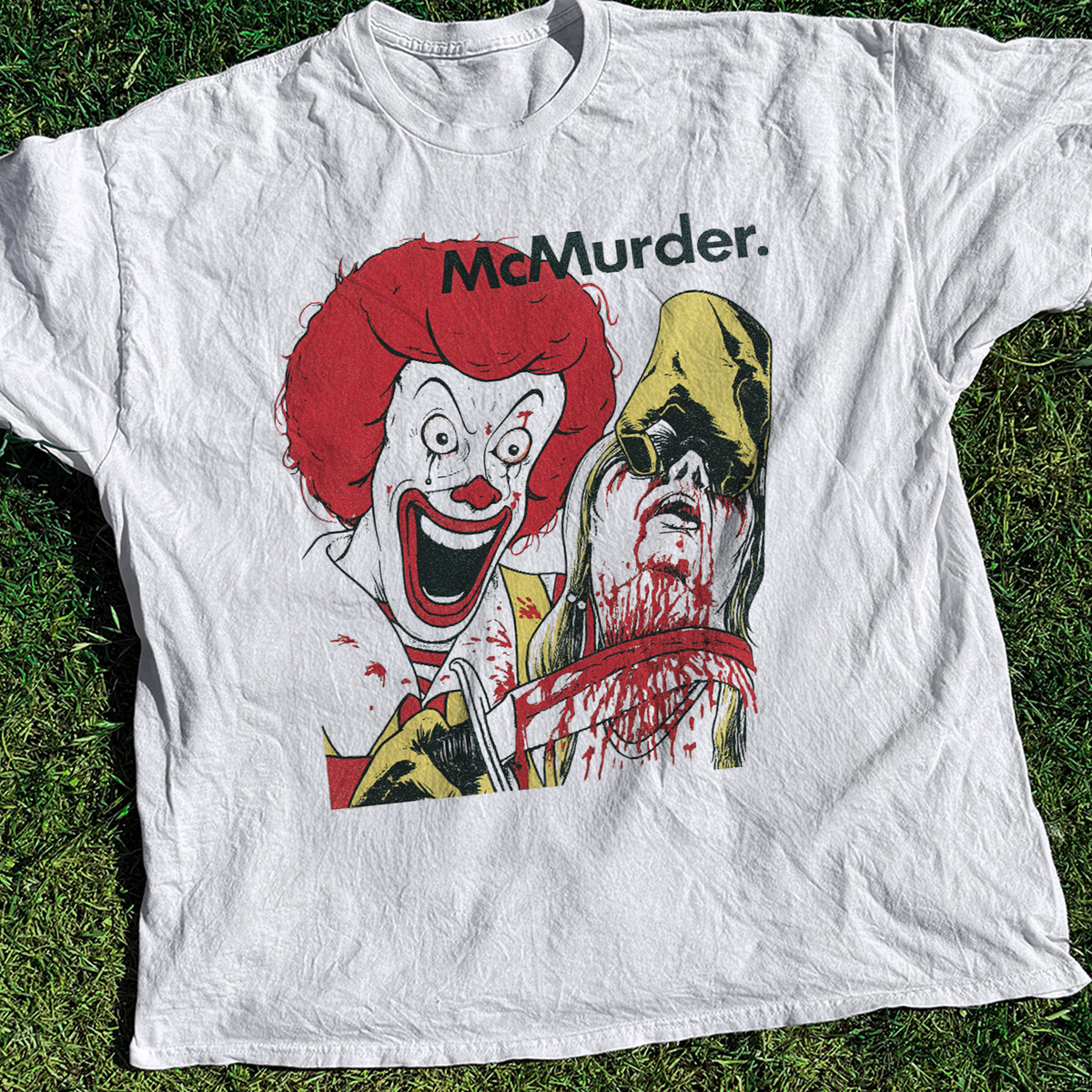 Gruesome 'Mc Murder ' Vintage Washed White Tee product image 2