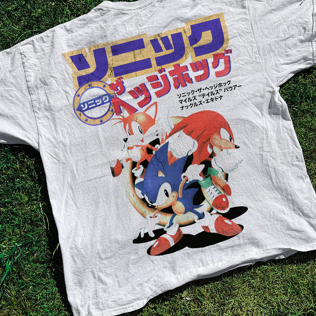 Faded Japanese 'Team Sonic' Promo Washed White Tee product image 2