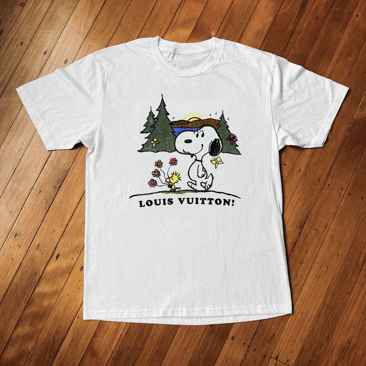 Vintage Snoopy Lv Washed White Tee product image 1