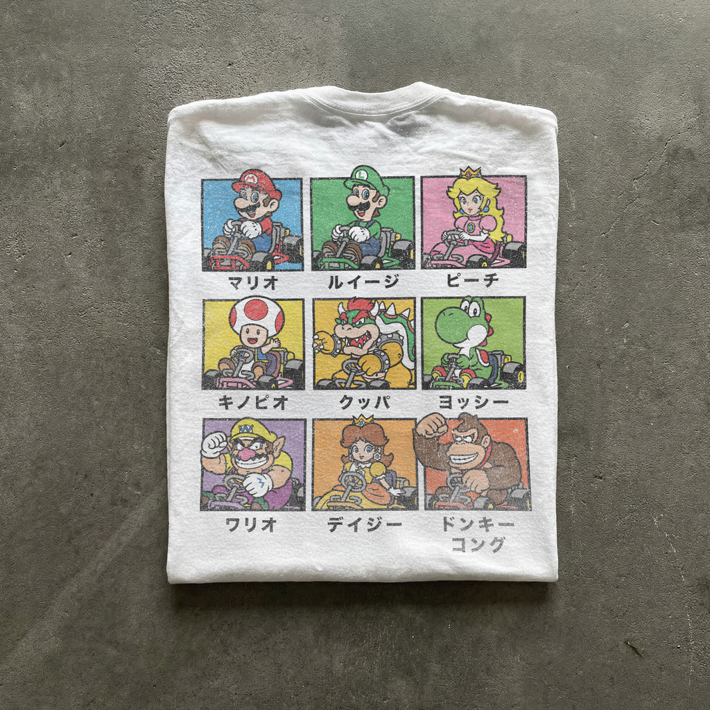 MarioKart 64 'Character Select' Vintage Washed White Tee product image 1