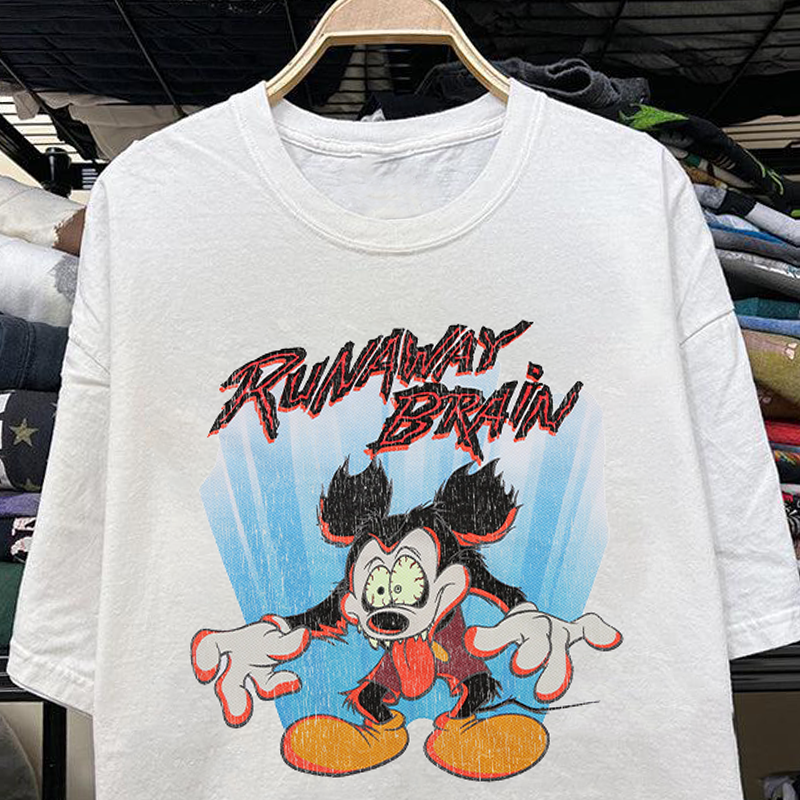 Runaway Brain Vintage White T-Shirt product image 1