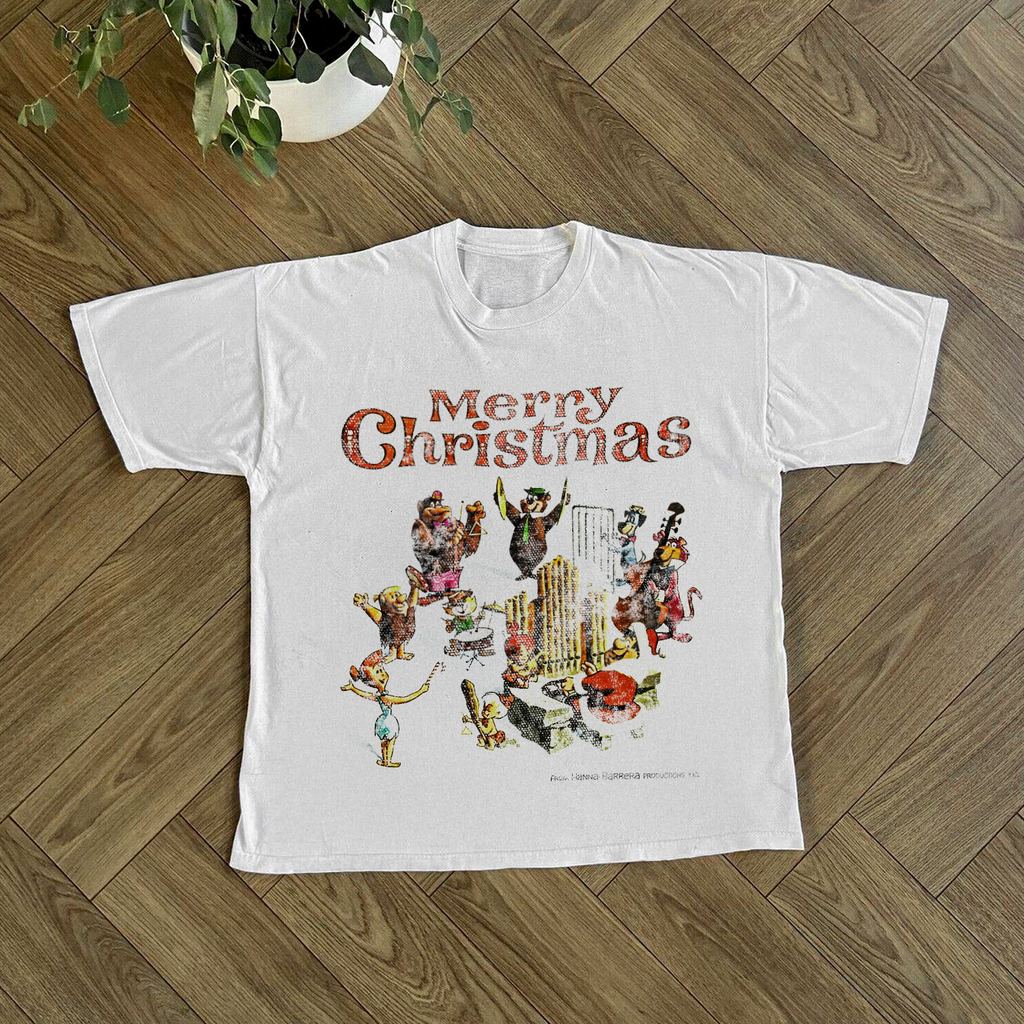 Hanna Barbera 60s 'Christmas Band' Vintage Washed White Tee product image 2
