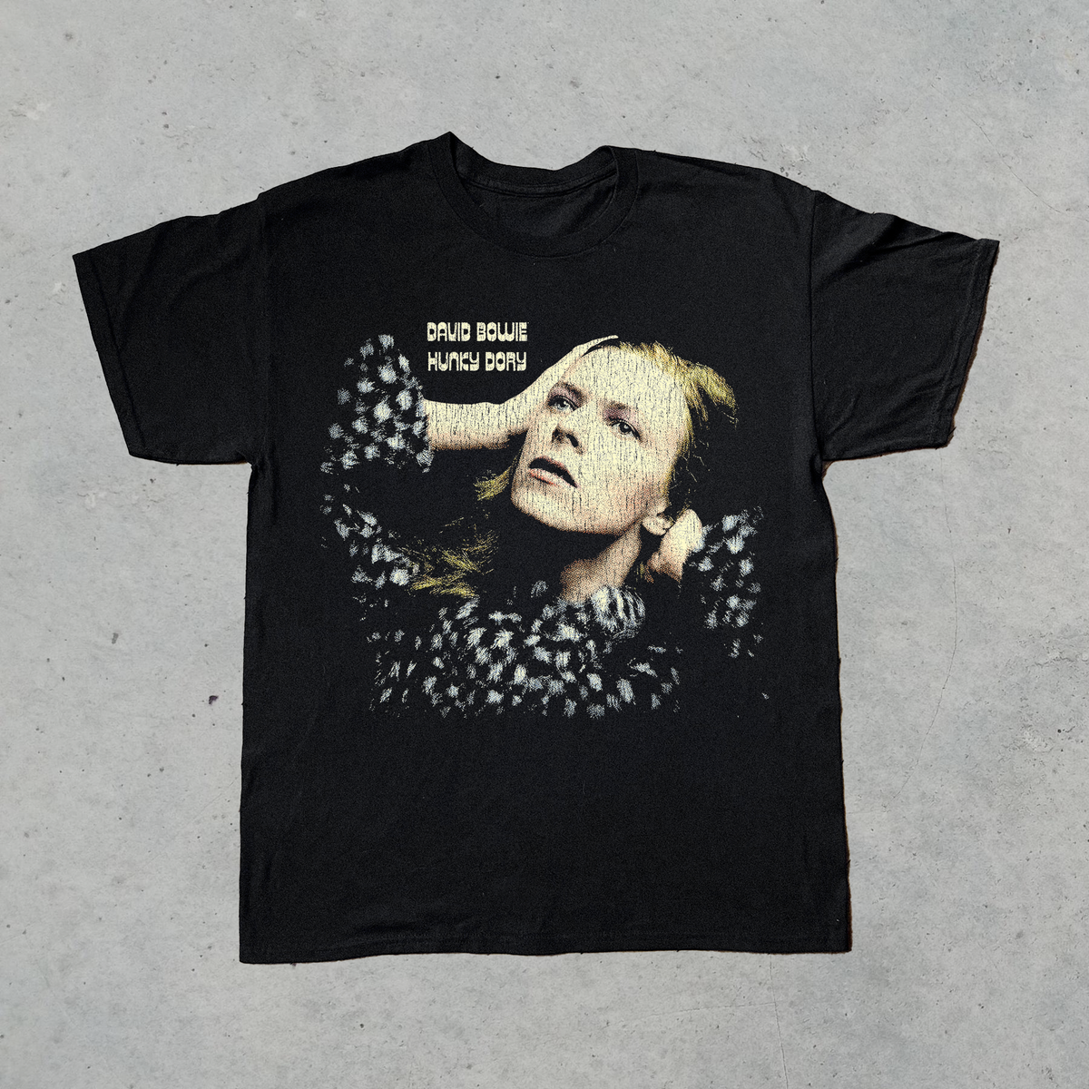 Bowie Hunky Dory Vintage Black T-Shirt product image 1