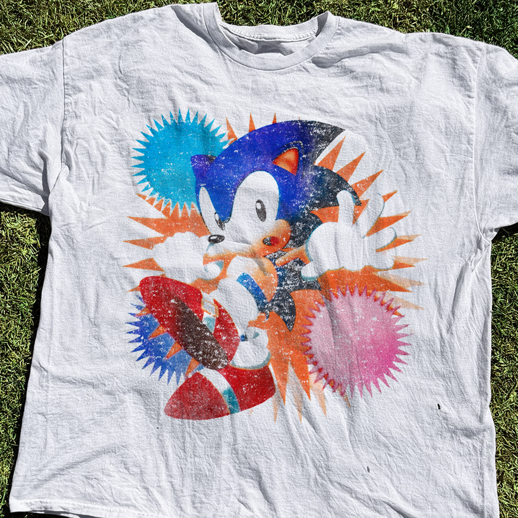Early 90s Vintage Sonic Washed White Tee product image 2