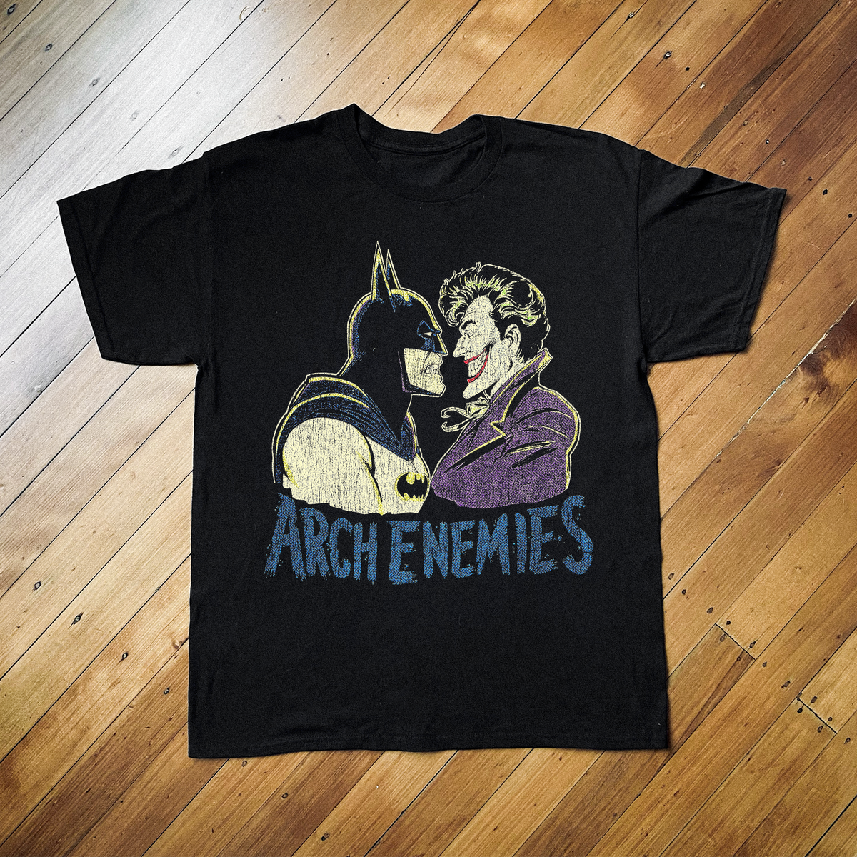89 Batman And Joker Archenemies Black T-Shirt product image 2