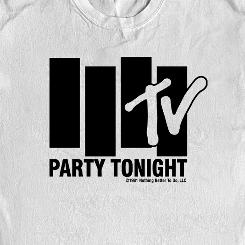 MTV Party Tonight Black Flag Parody White Tee product image 2