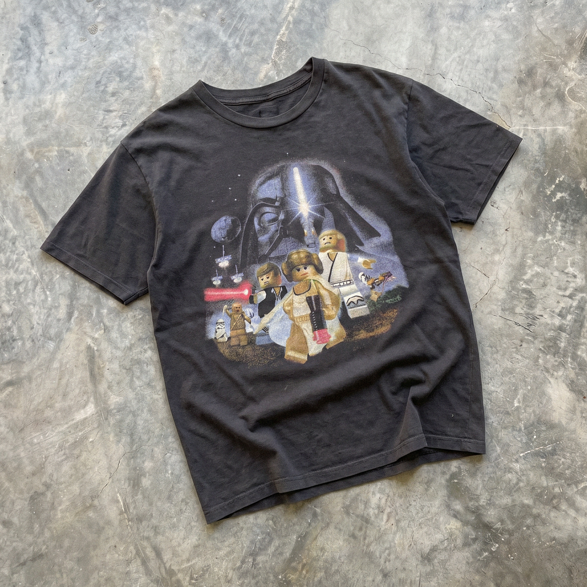 Lego Stars Wars 'A New Hope' Washed Black T-Shirt product image 1