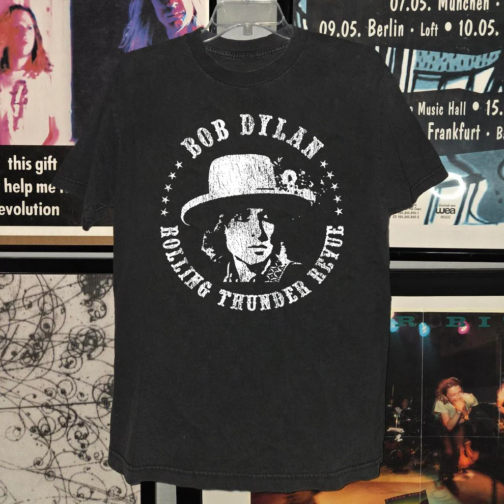 Bob Dylan Rolling Thunder Revue Vintage Black T-Shirt product image 1