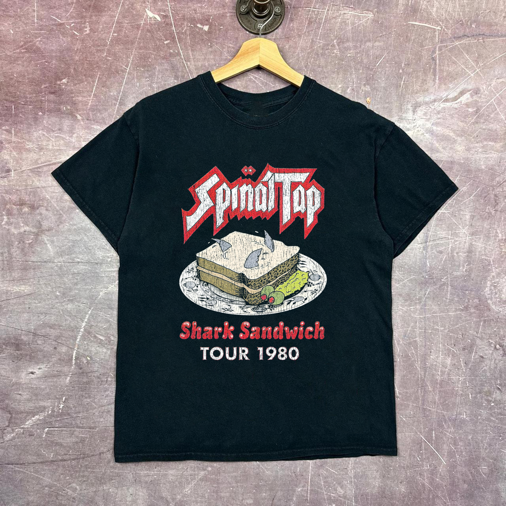 Spinal Tap Shark Sandwich Vintage Black T-Shirt product image 1