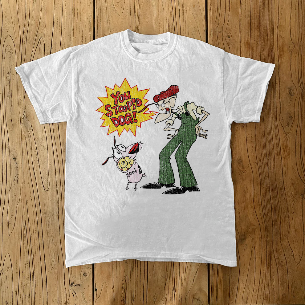 You Stoopid Dog Courage White Tee product image 1