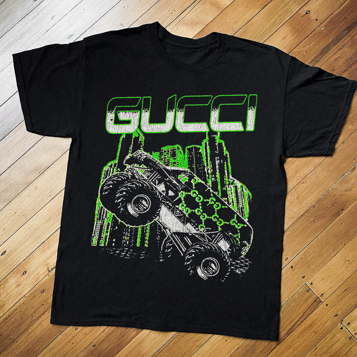 Monster Jam Designer Vintage Black T-Shirt product image 2