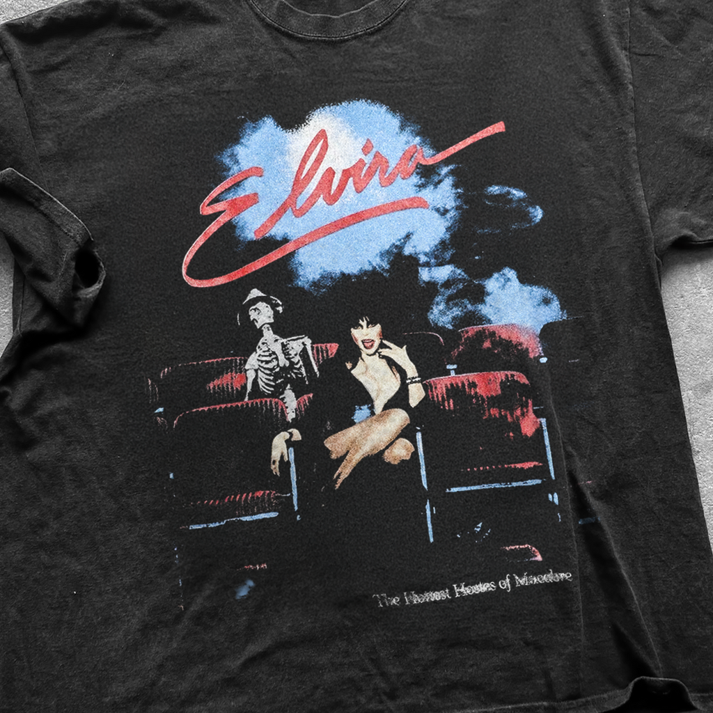90S Elvira 'Hottest Hostess' Vintage Washed Promo Black Tee product image 2