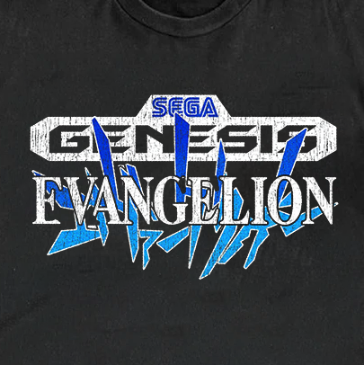 Sega Genesis Evangelion Washed Black Tee product image 2