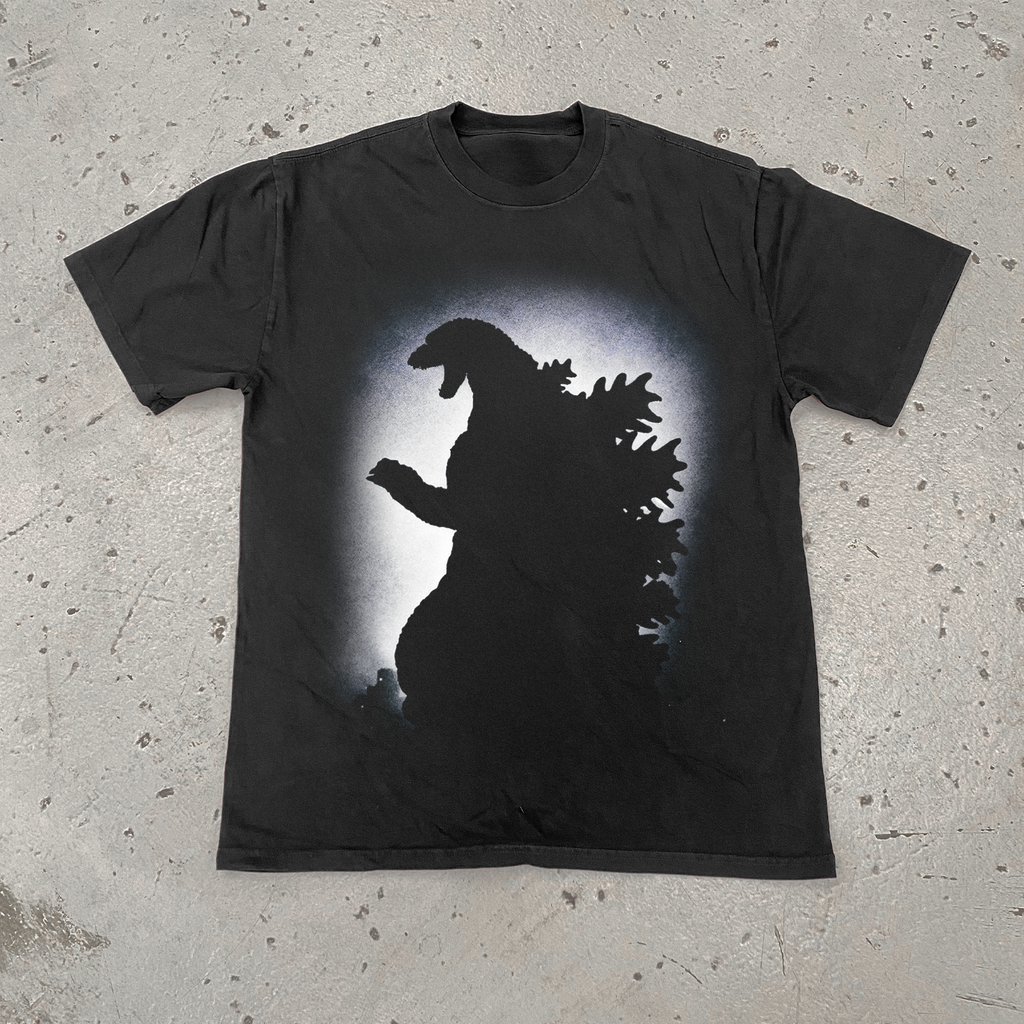 Godzilla 'Aura' Heavyweight Faded Black T-Shirt product image 1