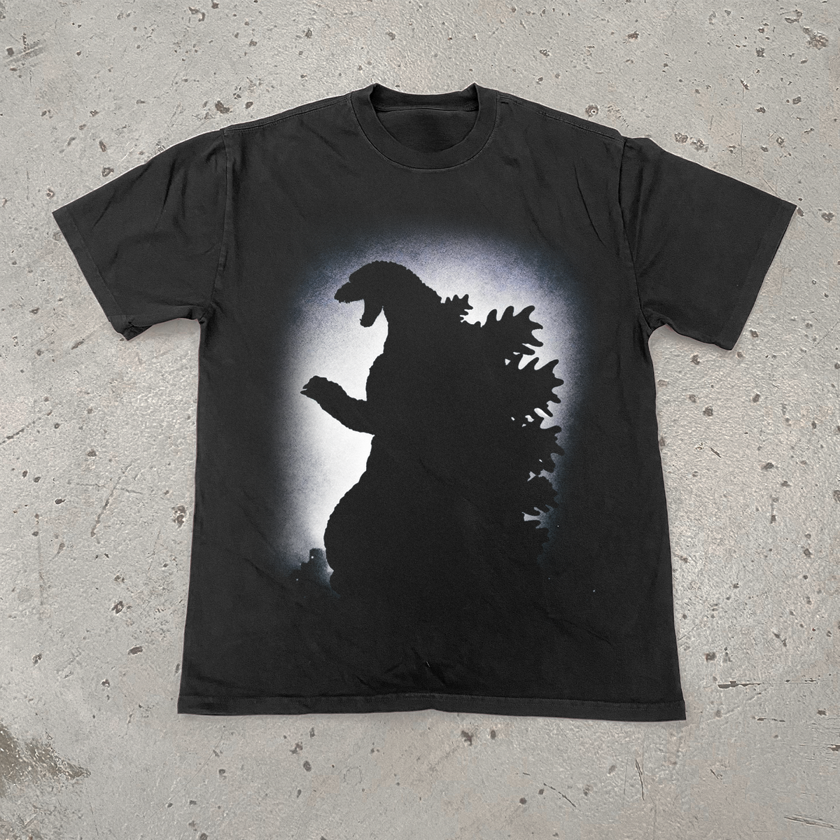 Godzilla 'Aura' Heavyweight Faded Black T-Shirt product image 1