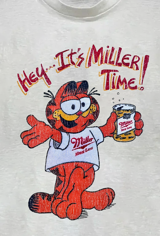 Garfield Miller Time Vintage White Tee product image 2