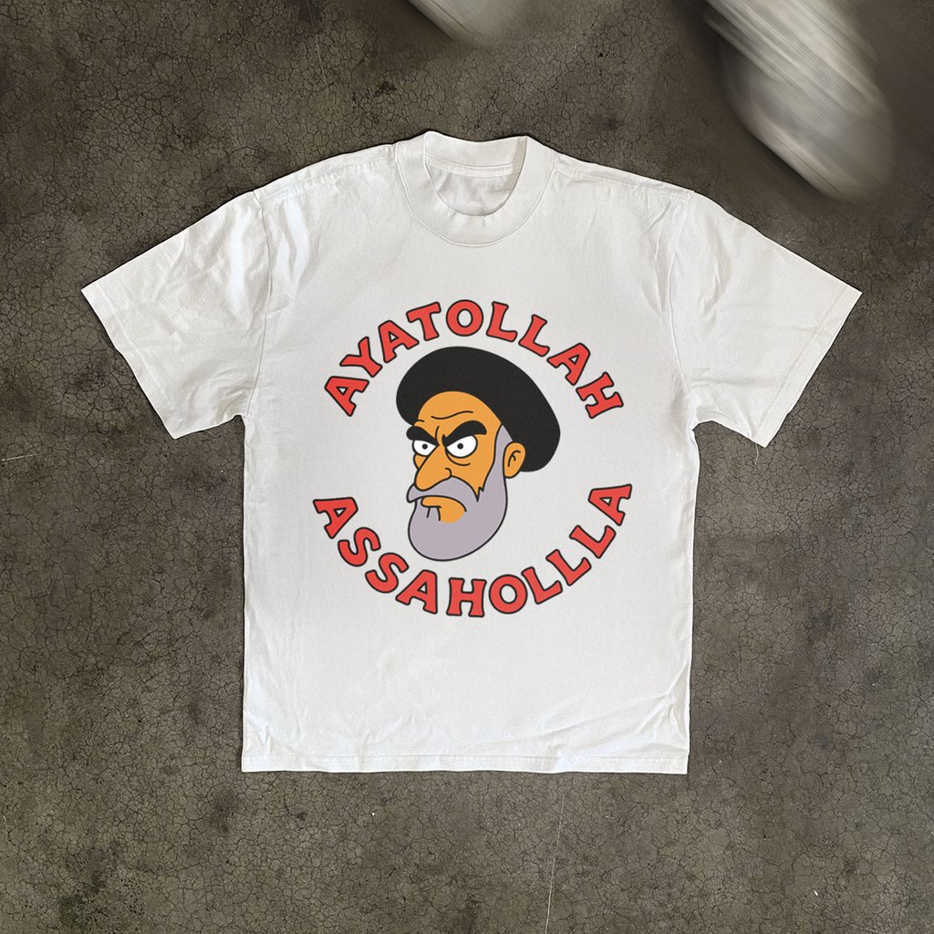 Ayatollah Assahola' Washed White T-Shirt product image 1