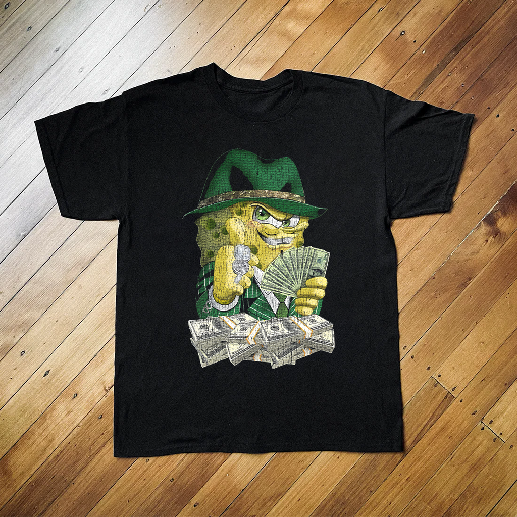 Spongebob Gettin' Money Black Tee product image 1