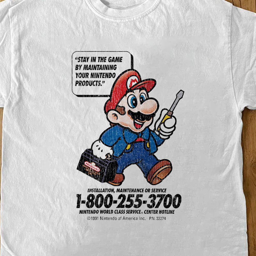 Mario Nintendo Maintenance White Tee product image 2