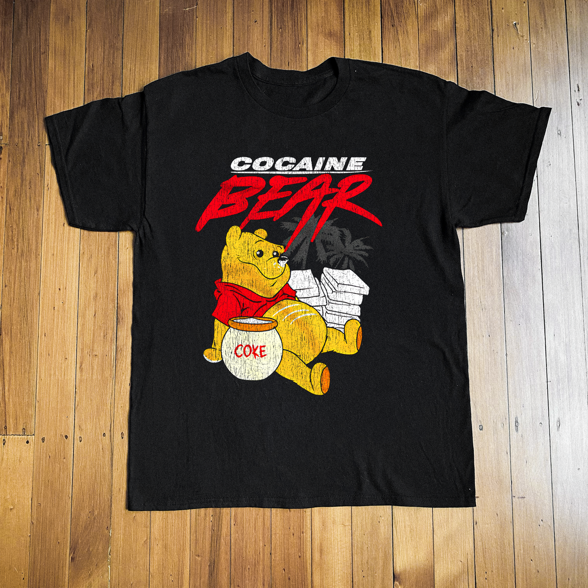 Cocaine Bear Winnie Black Tee product image 1