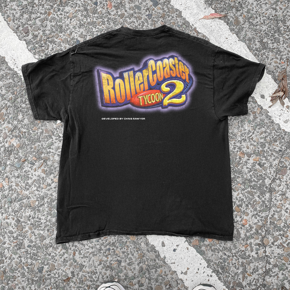 Rollercoaster Tycoon 2' Vintage Wash Black Tee product image 2