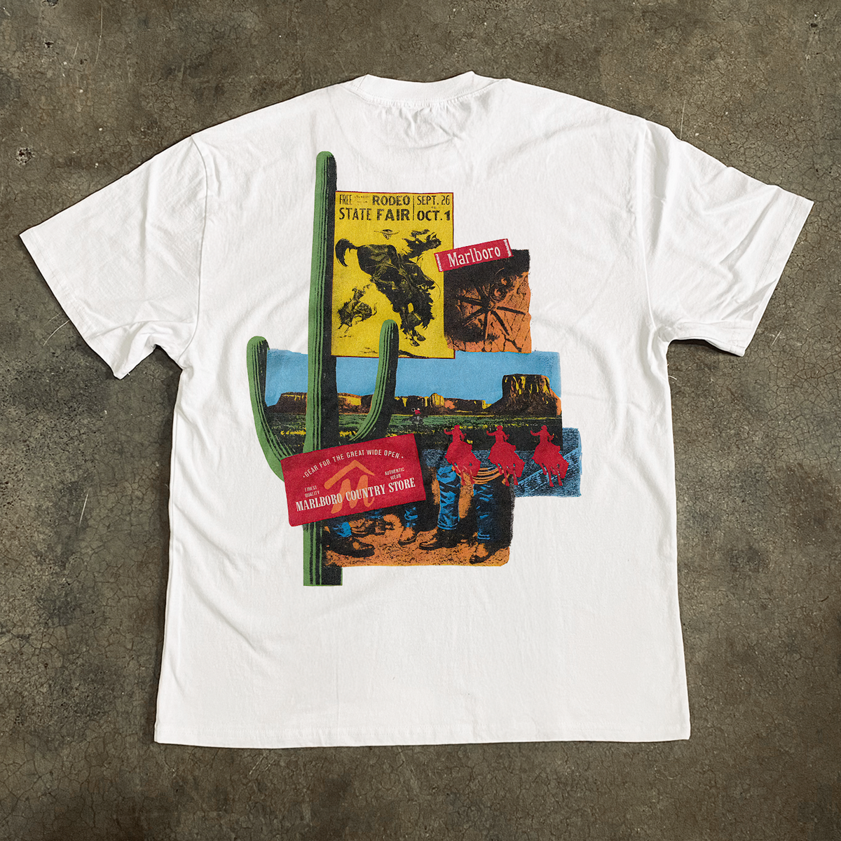 'Rodeo State Fair' Vintage Faded Heavy White Tee product image 2