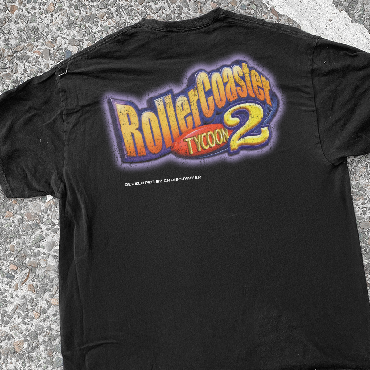 Rollercoaster Tycoon 2' Vintage Wash Black Tee product image 1