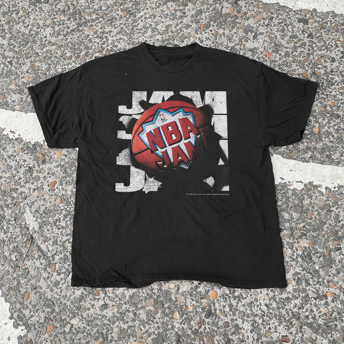 1994 'NB4 Jam' Smash Graphic Vintage Washed Black Tee product image 1